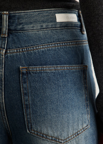 Brushed Fleece Buckle Jeans