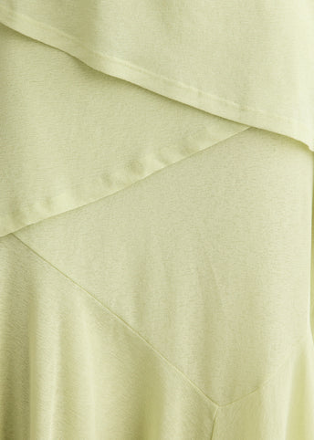 Marl Mesh Draped Knot Detailing Long Dress