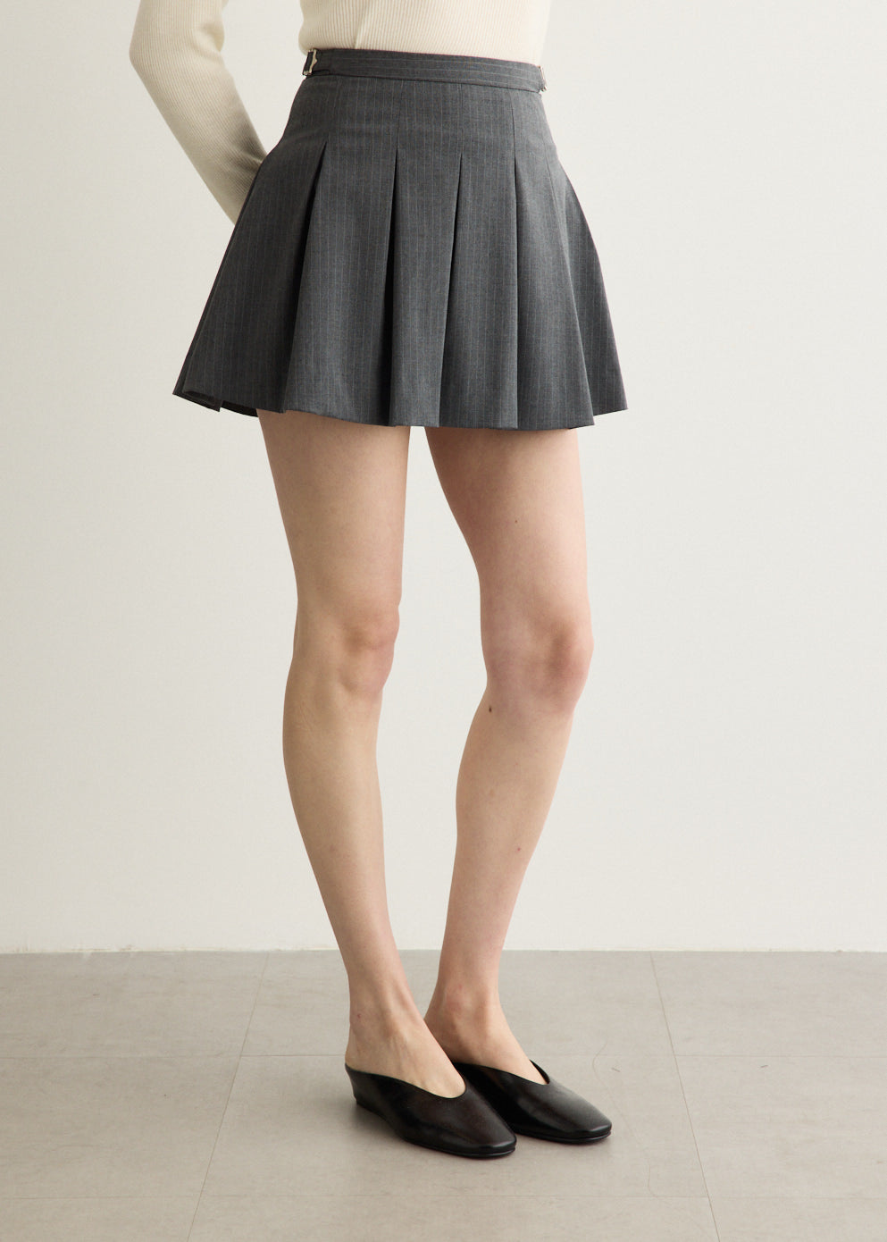 Pleats Mini Skirt