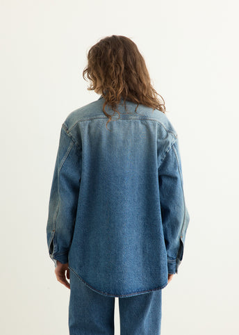 Blue Faded Denim Shirt
