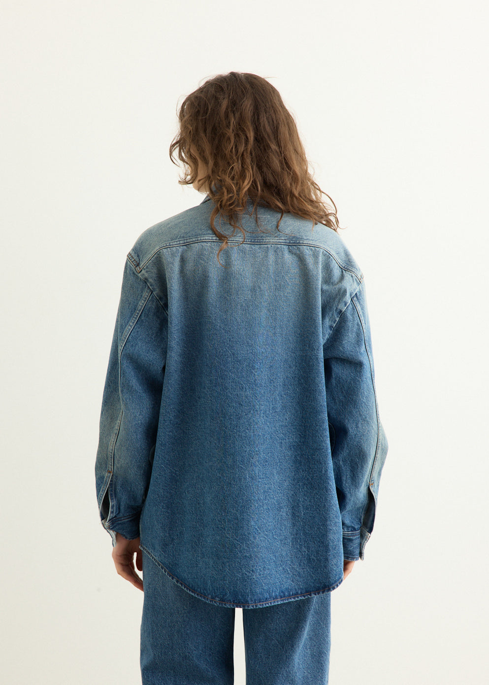 Blue Faded Denim Shirt