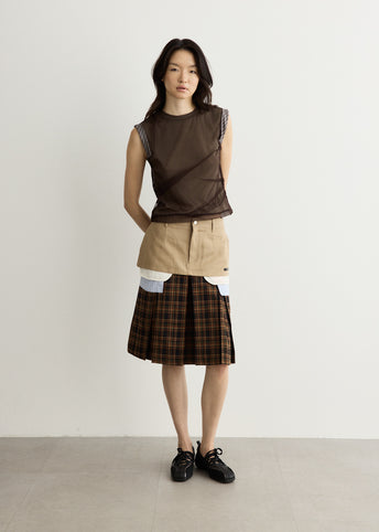 Layered Mesh Tuck & Dart Top