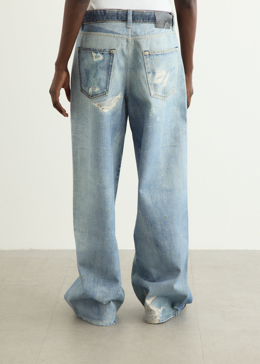 Full Cut Digital Print Denim Jeans