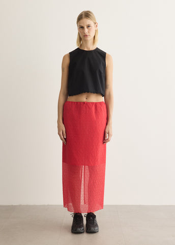 Donna Windflower Embroidered Skirt