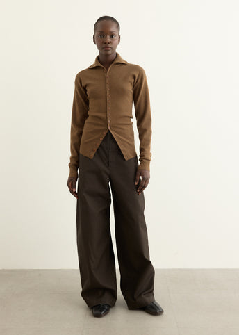 Buttoned Fitted Cardigan