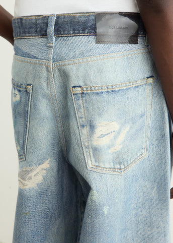 Full Cut Digital Print Denim Jeans