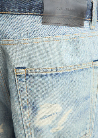 Full Cut Digital Print Denim Jeans