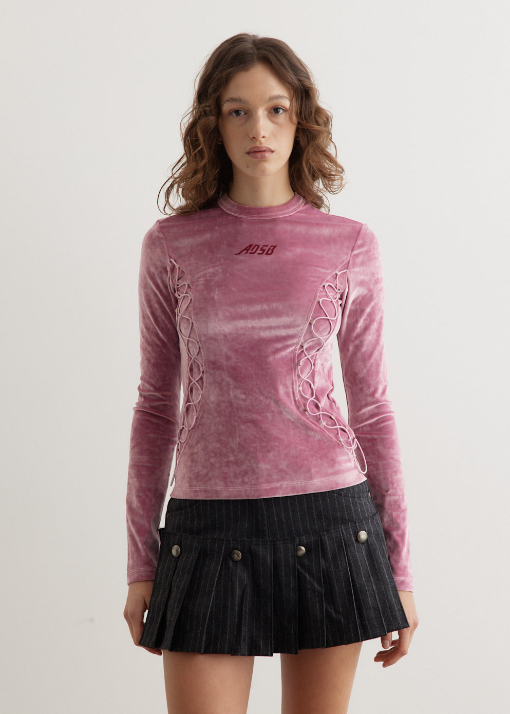 Andersson Bell - Velvet Lace Up Long Sleeve T-Shirt - Tops,Specials : American Fashion Style Bags On Sale Andersson Bell - Velvet Lace Up Long Sleeve T-Shirt - Tops,Specials : American Fashion Style Bags On Sale