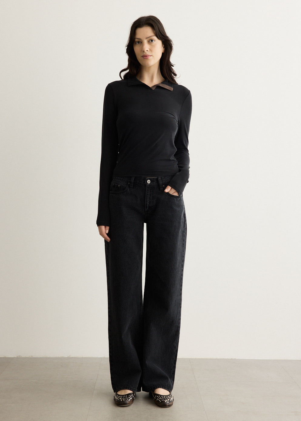 Prep Polo Long Sleeve Top