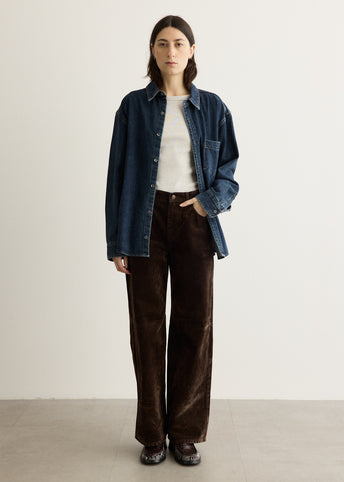 Velvet Denim Loose-Fit Jeans