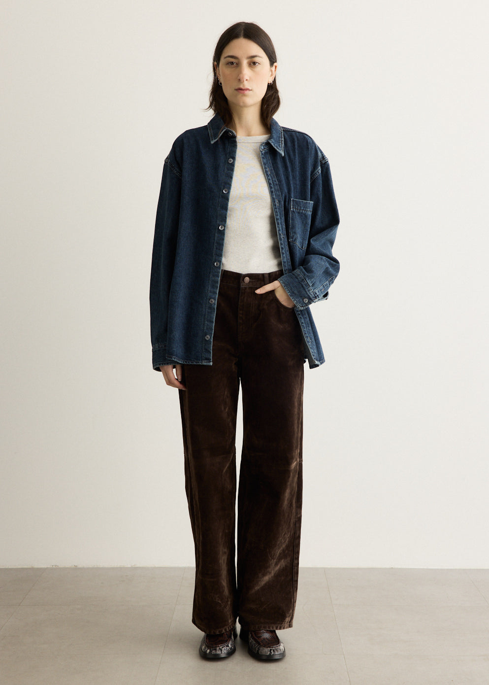 Velvet Denim Loose-Fit Jeans