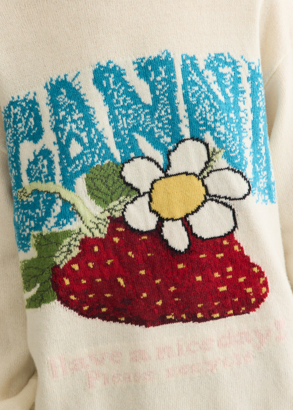 Oversized Jumper With Strawberry