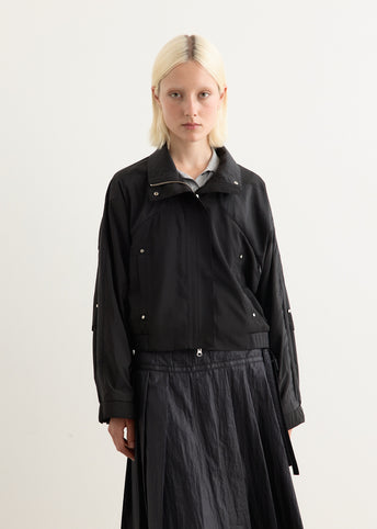 VEQUM CURVE ARM SHORT JACKET ブラック　黒　ショート Lori Weidner women's cropped jacket