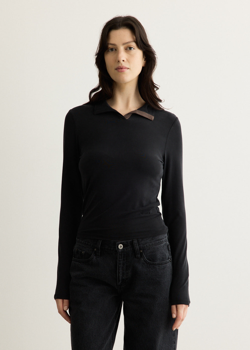 Prep Polo Long Sleeve Top