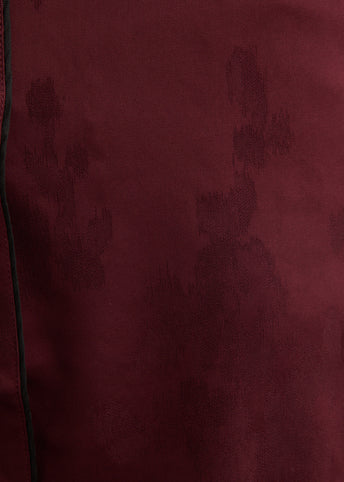 Fluid Satin Jacquard Long Sleeve Shirt