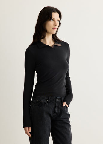 Prep Polo Long Sleeve Top