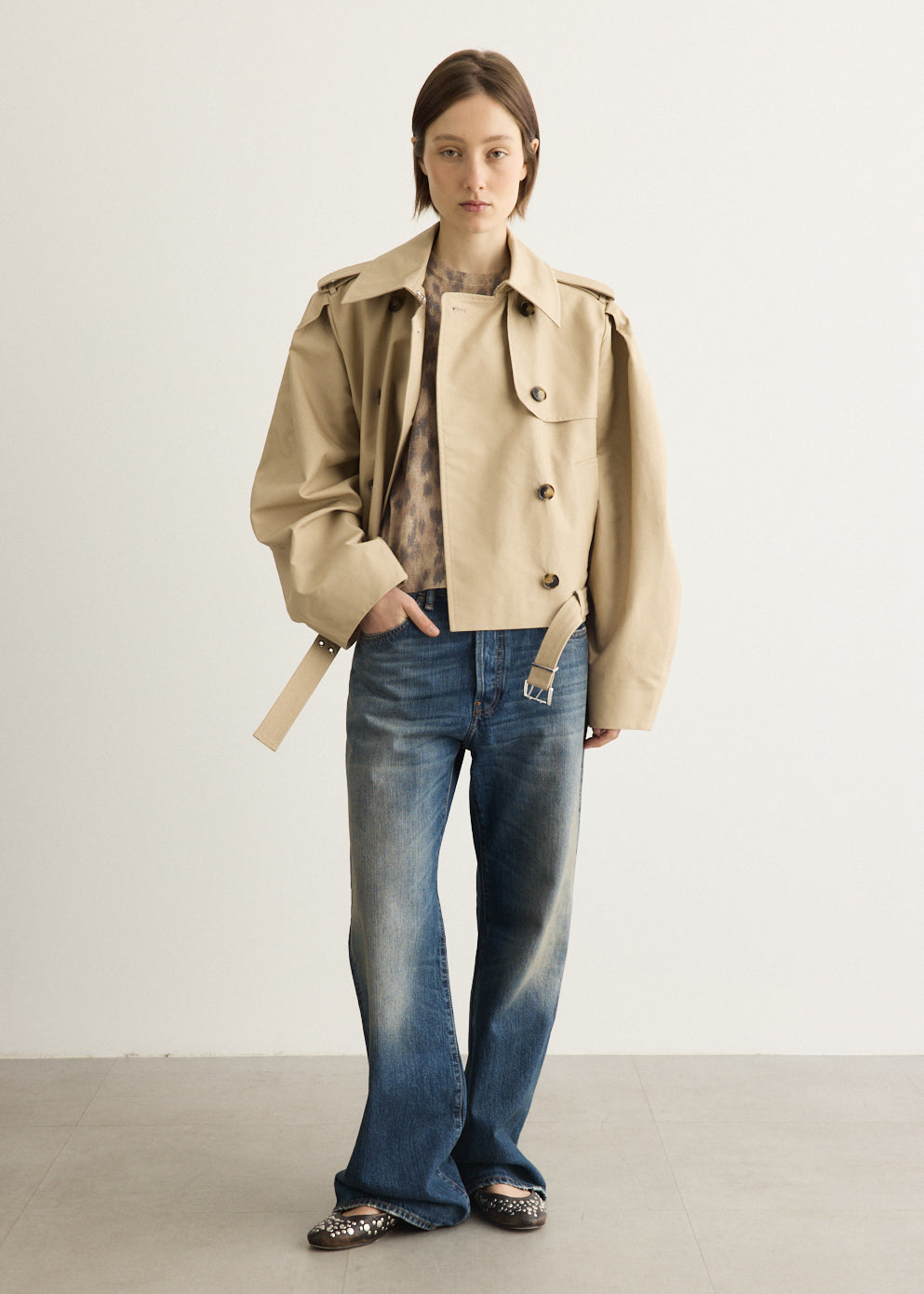 Double Cotton Belted Jacket