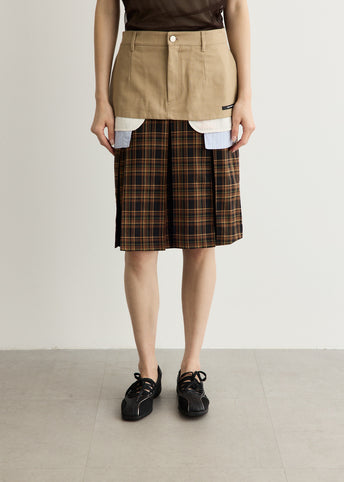 Double Layered Pleats Skirt