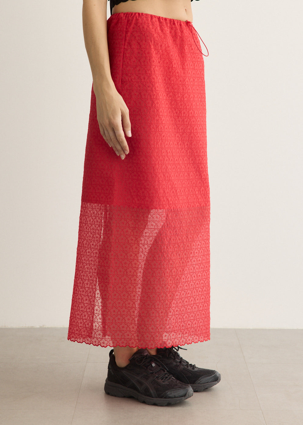 Donna Windflower Embroidered Skirt