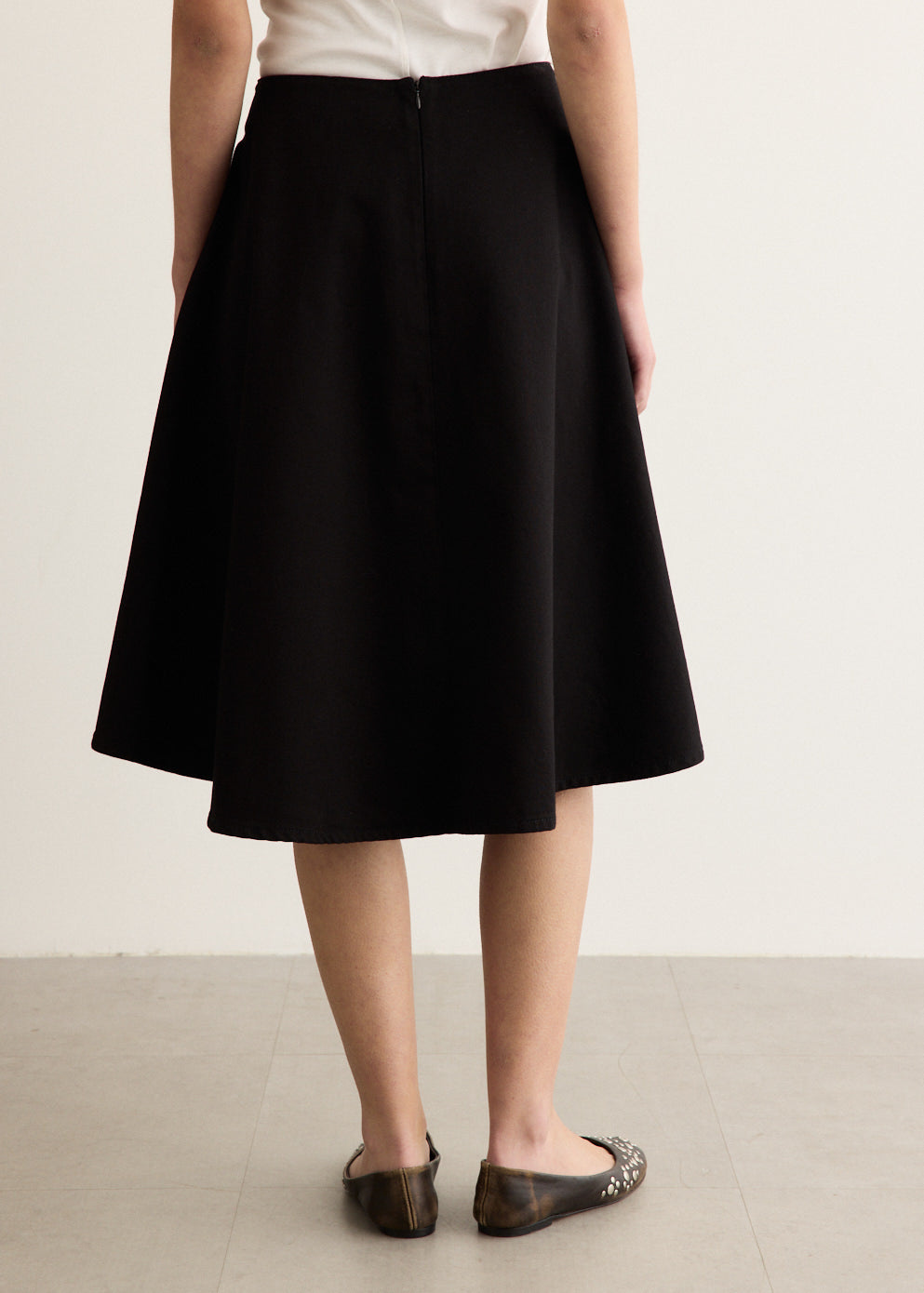 Godet Midi Skirt
