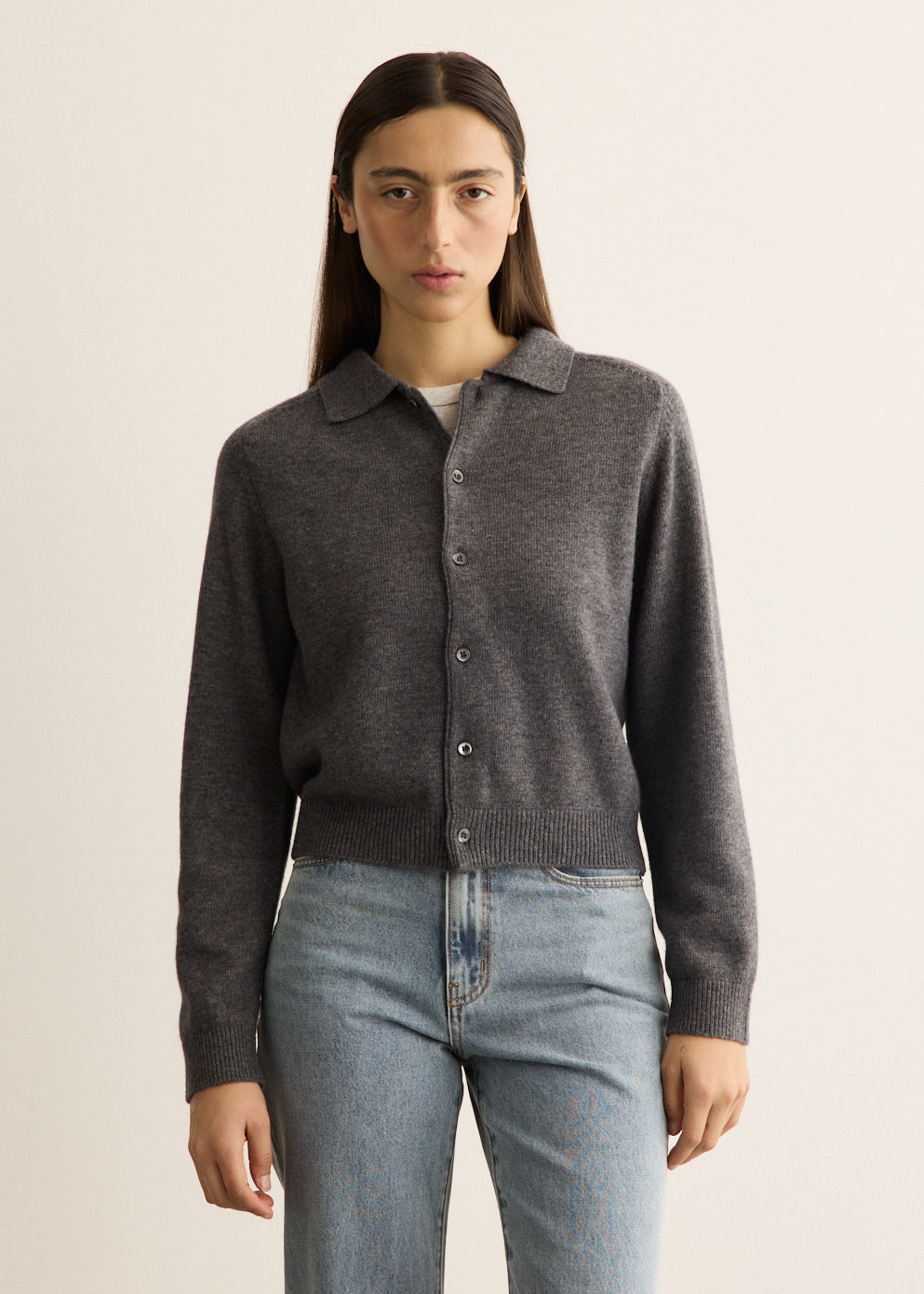 Collard Knit Cardigan