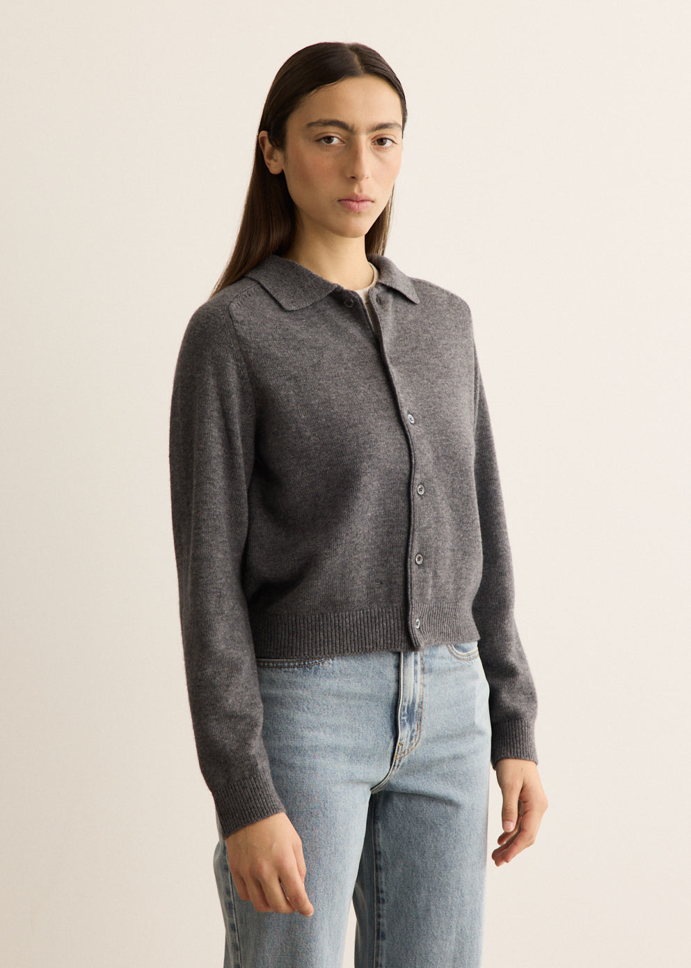 Collard Knit Cardigan