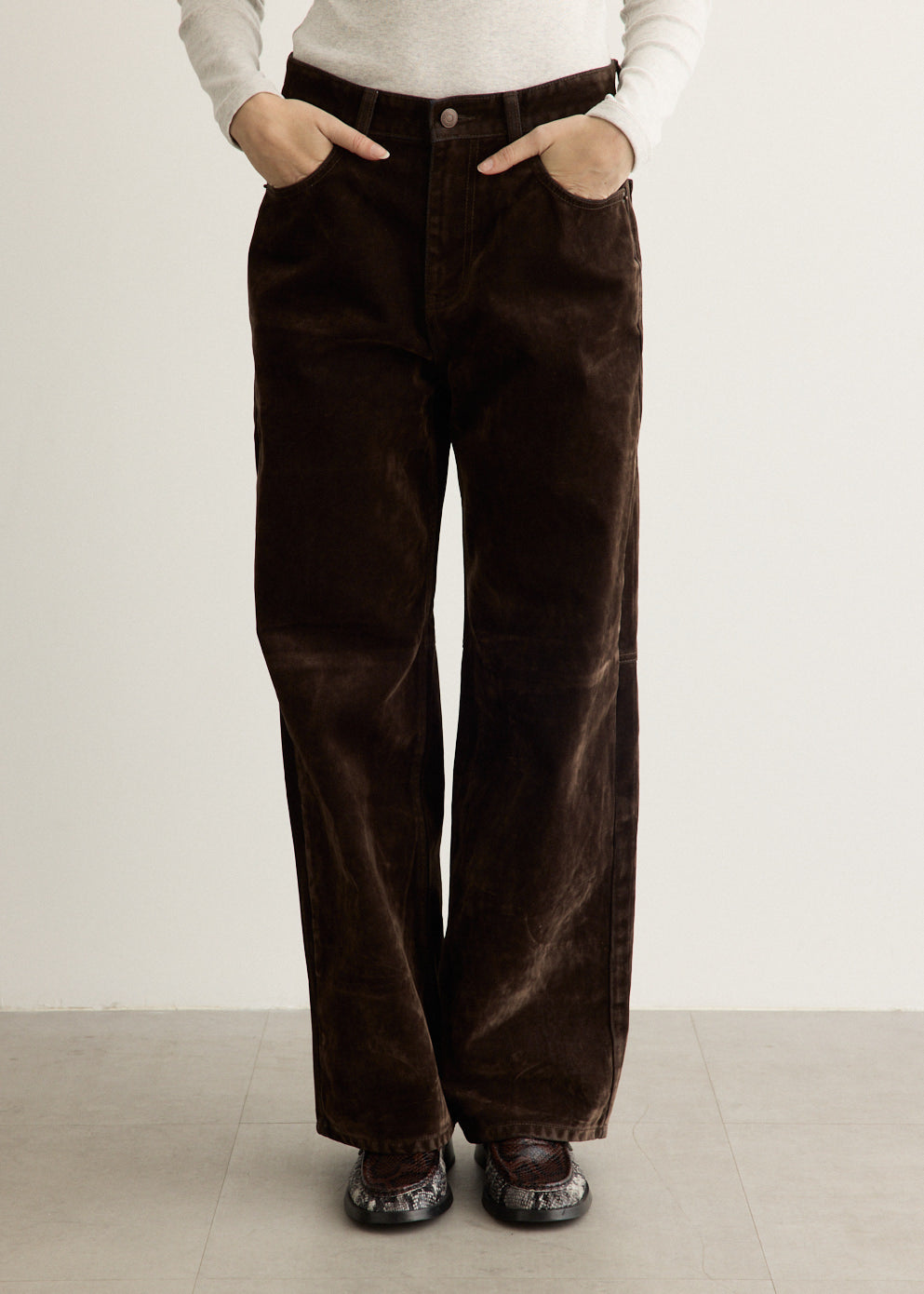 Velvet Denim Loose-Fit Jeans