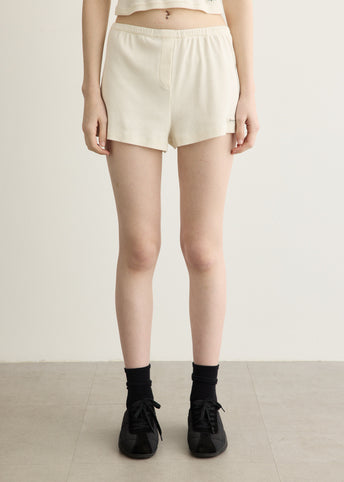 Signature Logo Ribbed House Shorts