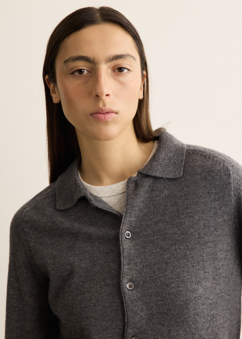 Collard Knit Cardigan
