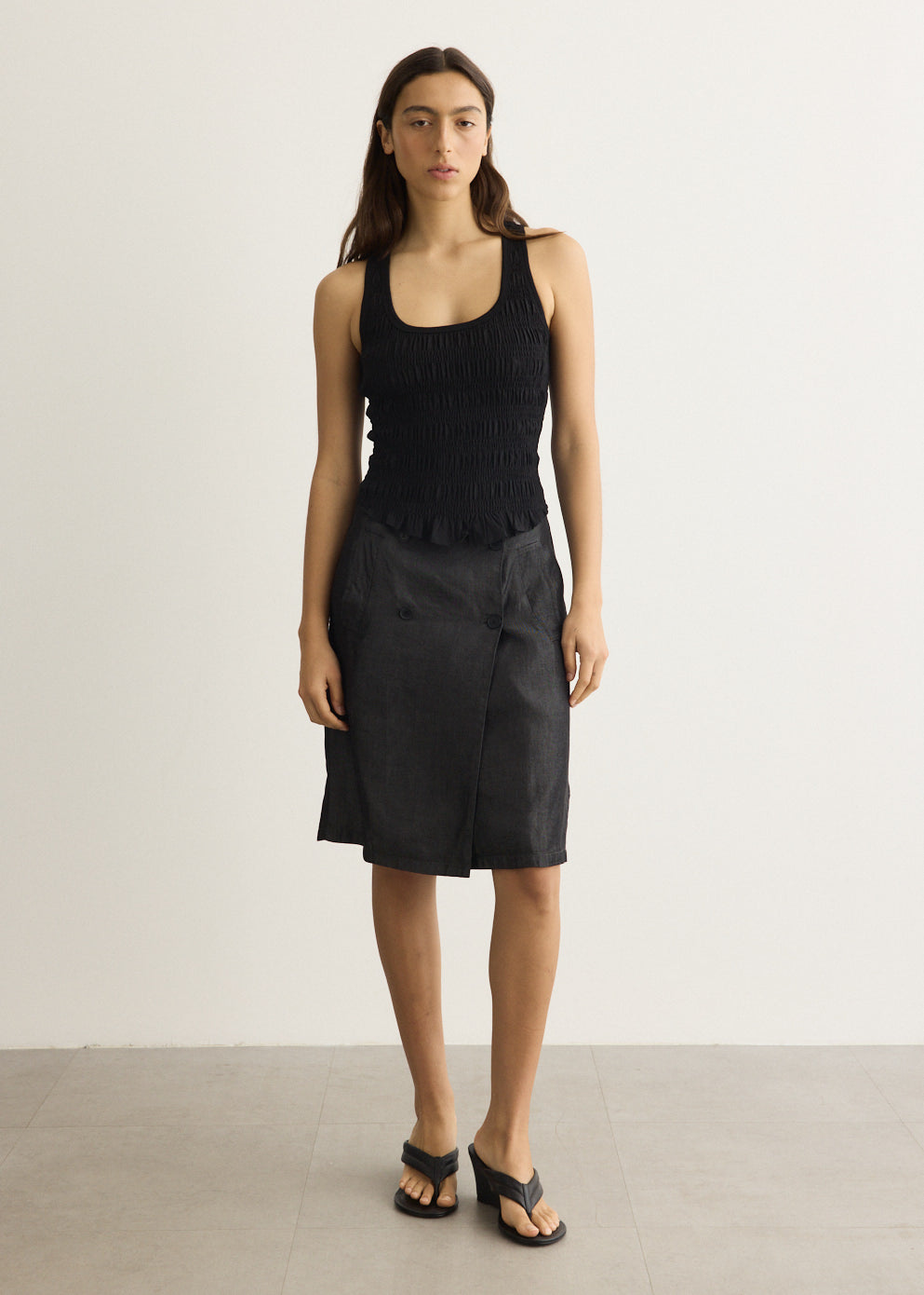 Deba Shirred Tank