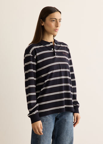 Unisex Multi Stripe Collared T-Shirt