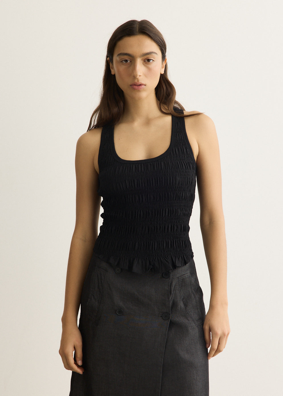 Deba Shirred Tank
