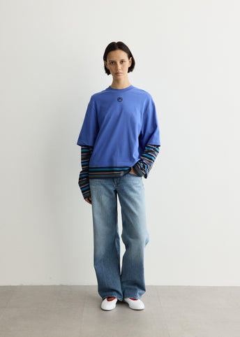 Moon Logo Stripes Jersey LS T-Shirt