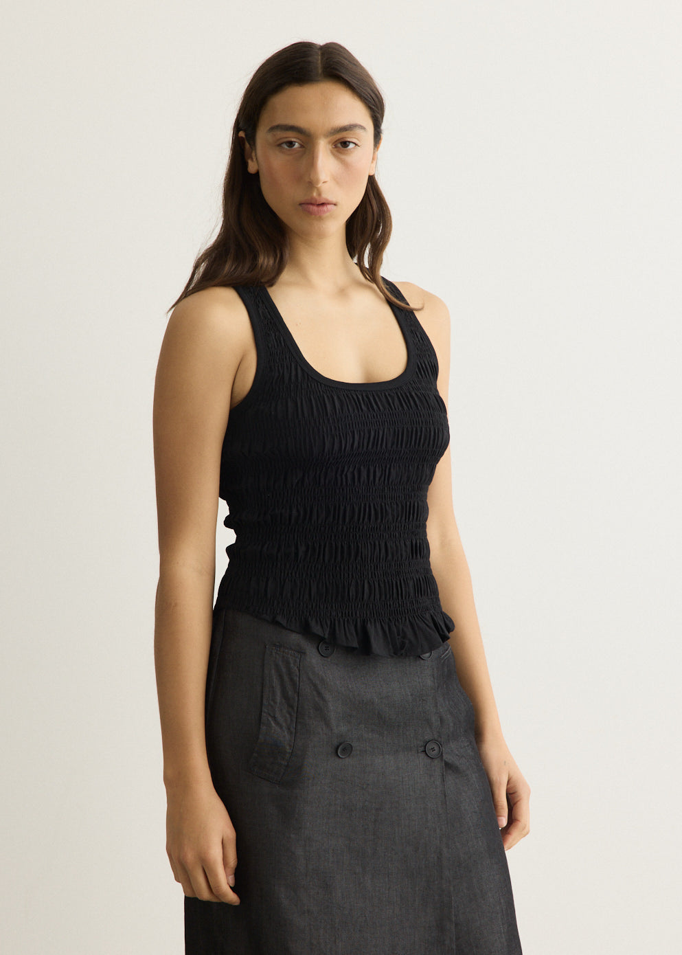 Deba Shirred Tank