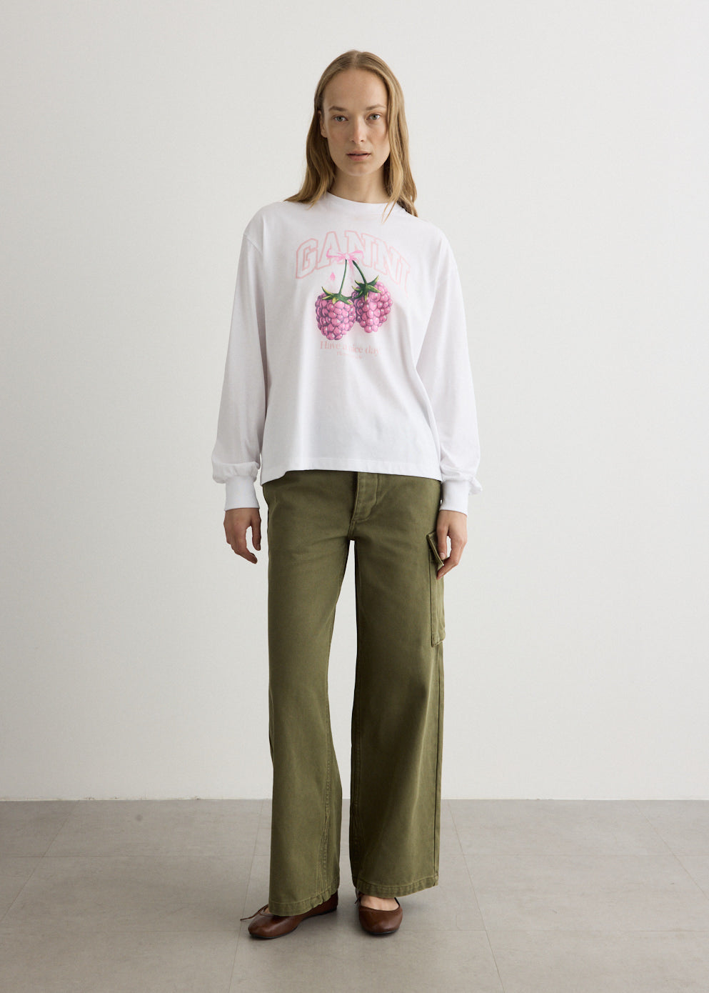 Basic Cotton Jersey Long Sleeve Raspberry T-Shirt
