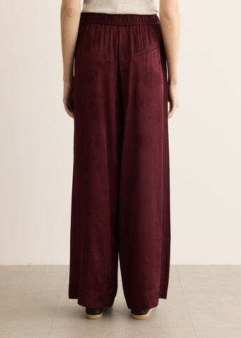 Fluid Satin Jacquard Elasticated Pants