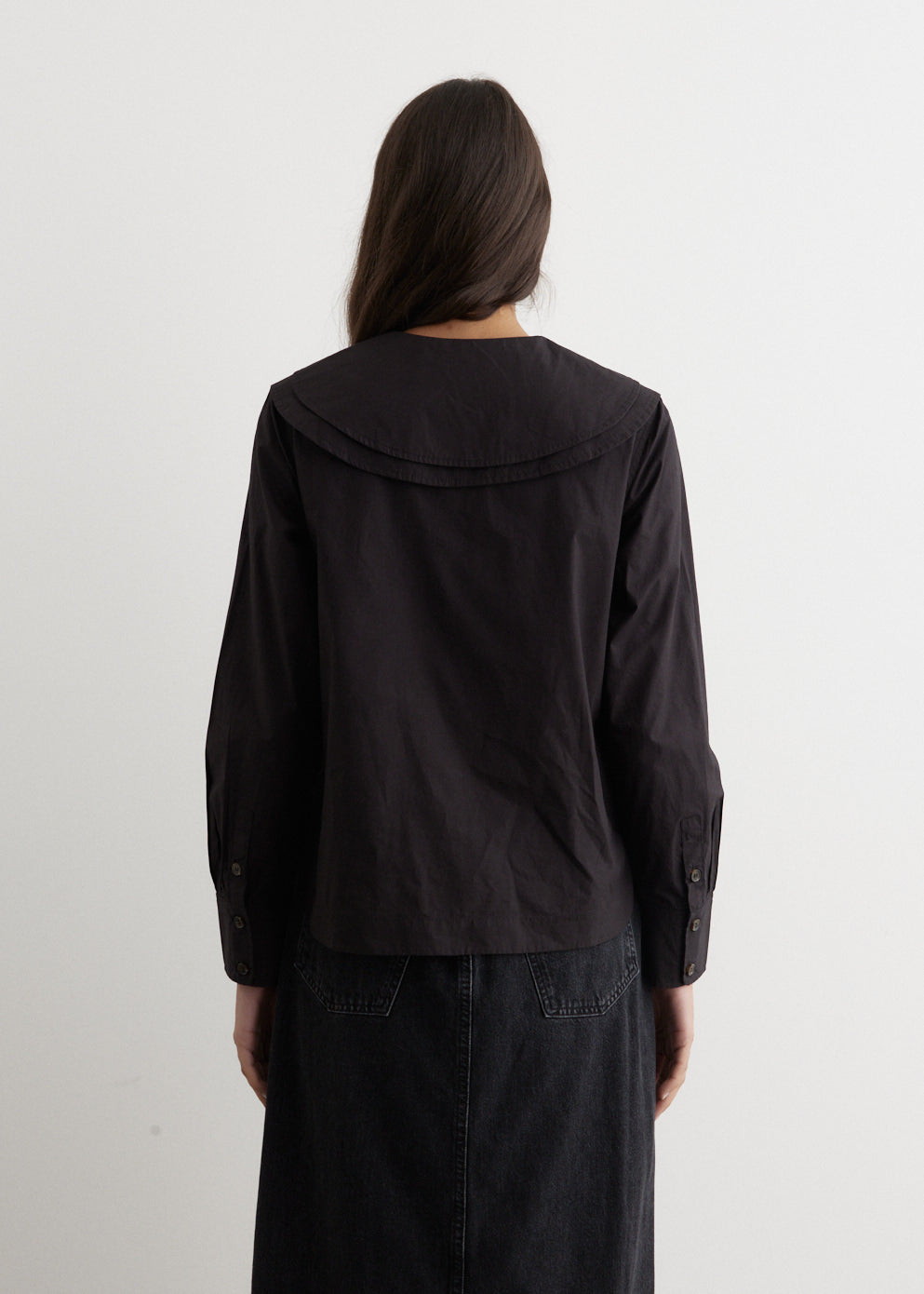Cotton Poplin Double-Collar Shirt