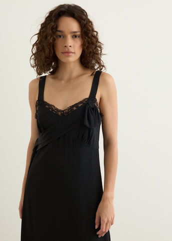 Bow Sash Slip Dress