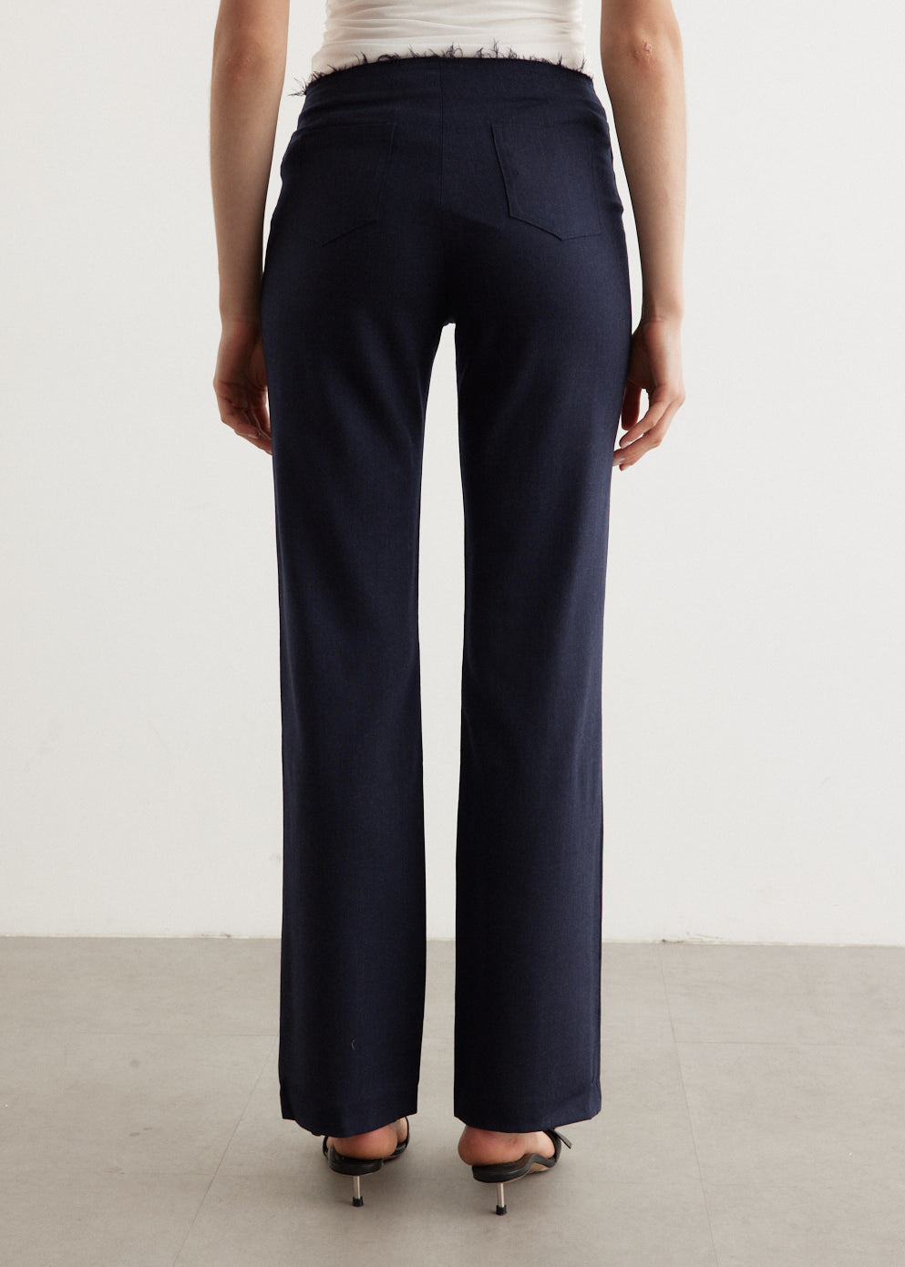 PALOMA WOOL｜SLACKS (Sienna (TV4003-134)) Paloma Wool Navy Sienna Trousers In 134 Navy | ModeSens