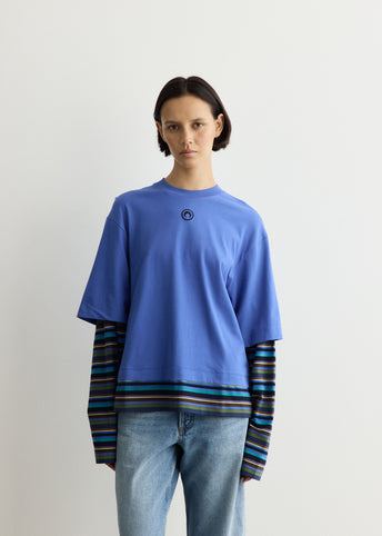 Moon Logo Stripes Jersey LS T-Shirt