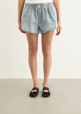 Blue Boxer Denim Shorts