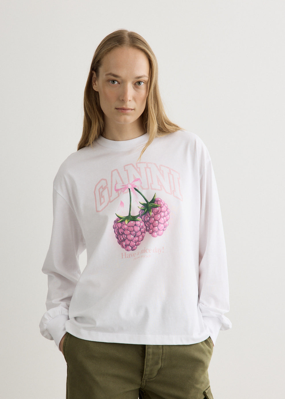 Basic Cotton Jersey Long Sleeve Raspberry T-Shirt