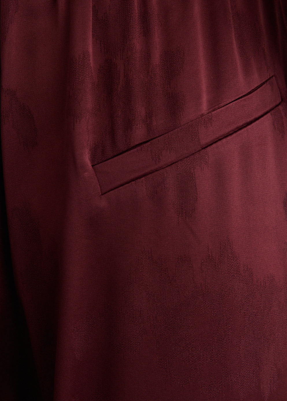 Fluid Satin Jacquard Elasticated Pants