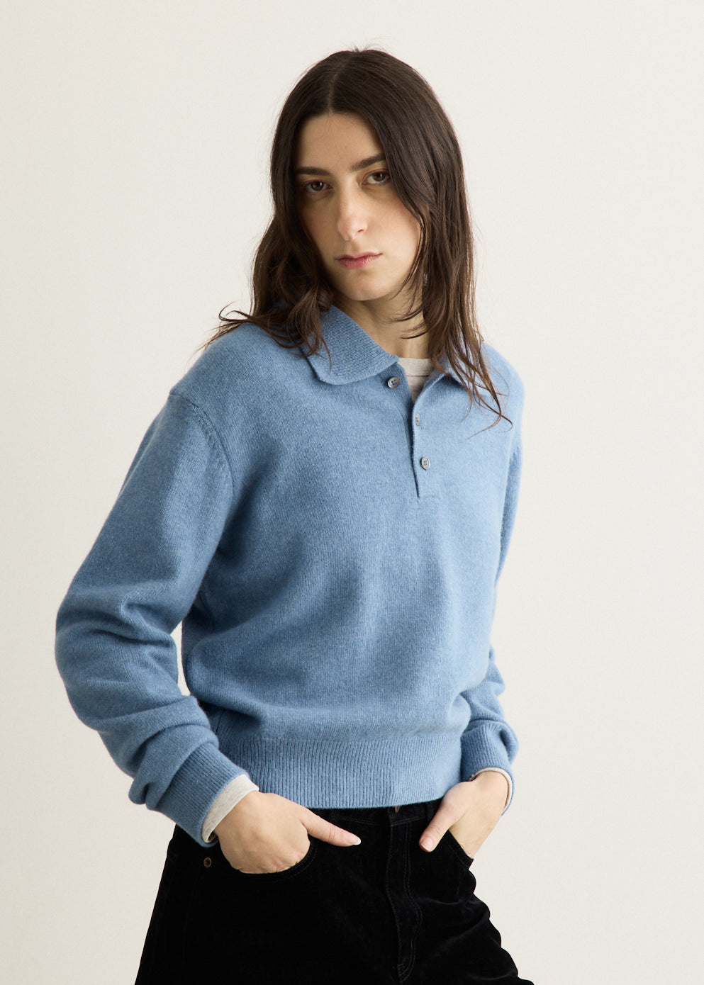 Super Fine Wool High-Neck Sweater