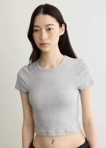 Signature Logo Ribbed Baby Tee