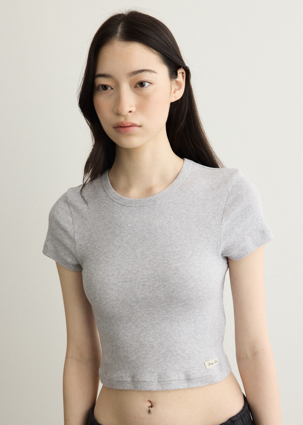 Signature Logo Ribbed Baby Tee