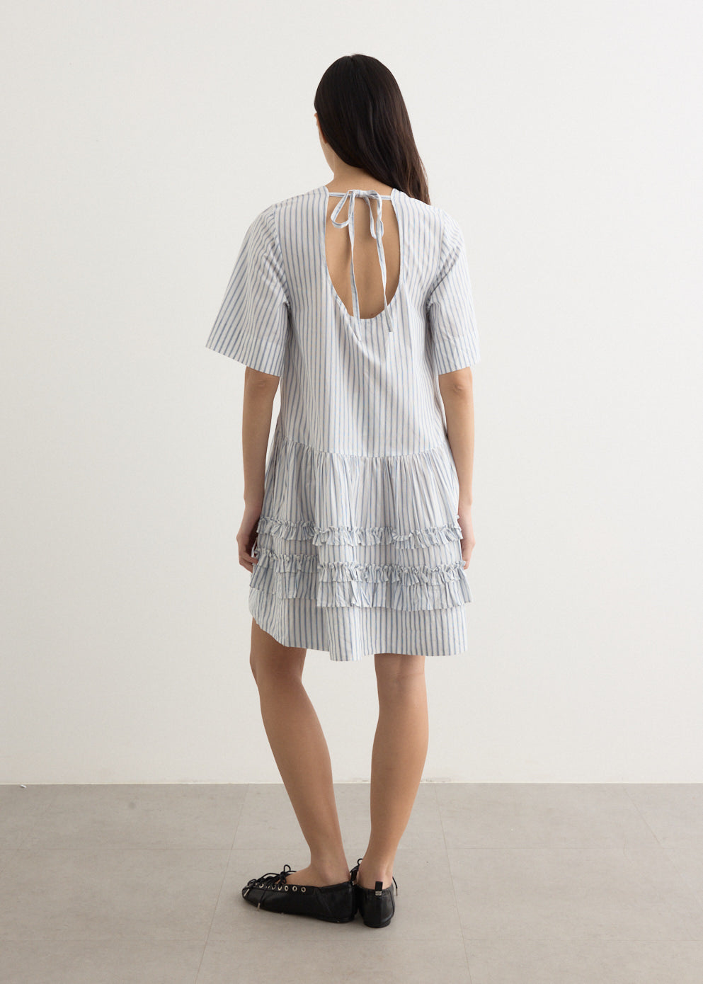 Stripe Cotton Mini Dress