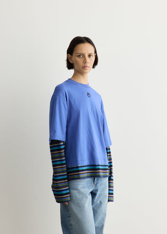 Moon Logo Stripes Jersey LS T-Shirt