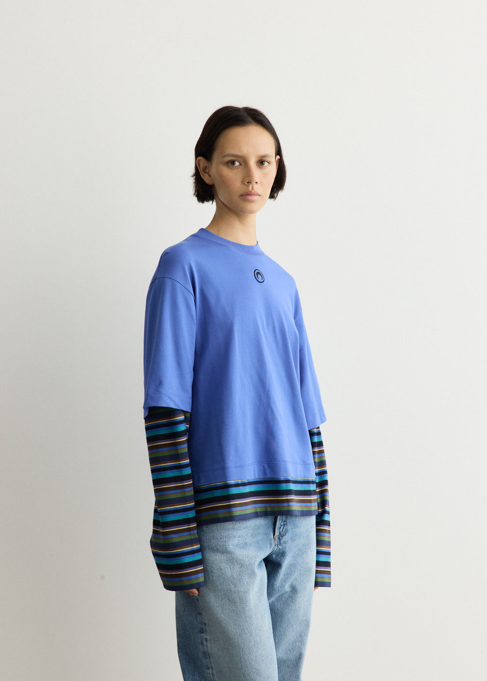 Moon Logo Stripes Jersey LS T-Shirt