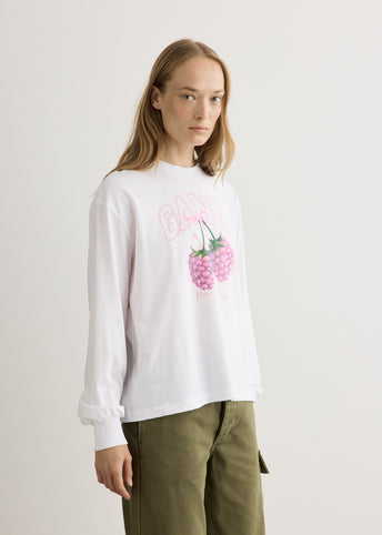 Basic Cotton Jersey Long Sleeve Raspberry T-Shirt
